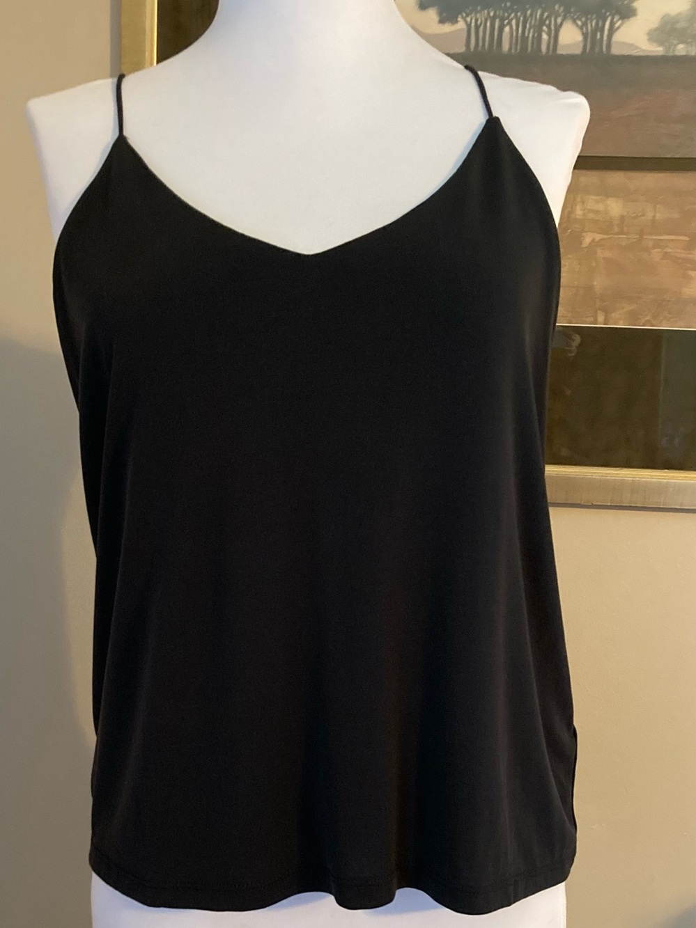 Maurices Black Spaghetti Strap V-Neck Camisole Medium Super Soft